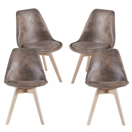 Pack 4 Chaises Synk Vintage