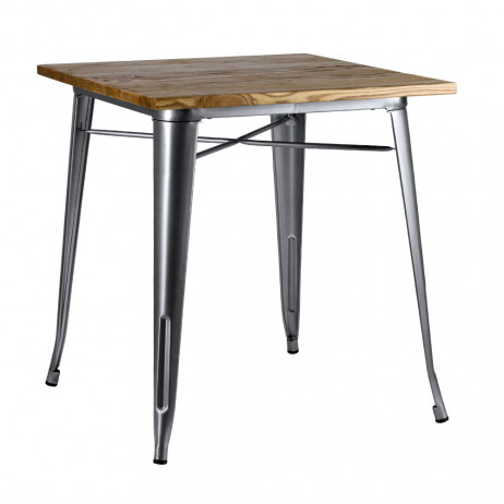 Table Mel Carrée Bois Naturel 70 cm