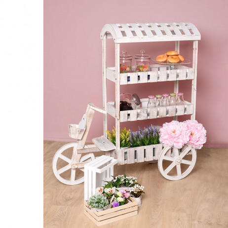 Chariot Candy Bar Peach Blanc vieilli - Chariots Candy Bar