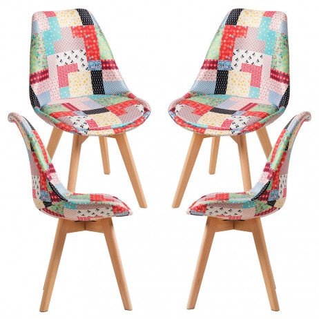Pack 4 Chaises Synk Patchwork