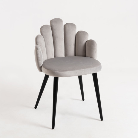Chaise Hand Velours Jambes Noires