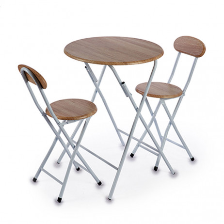 Set de table 2 chaises en bois - Meubles