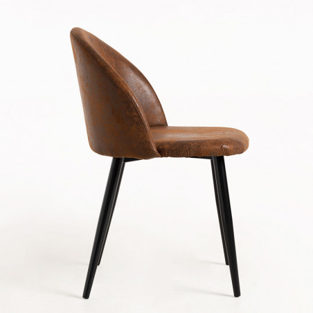Pack 4 Chaises Black Vint Similicuir - Packs Chaises Salle à manger