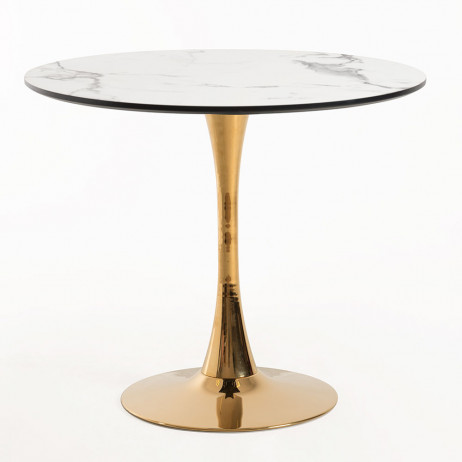 Table Kolio Golden 80 cm Marbre