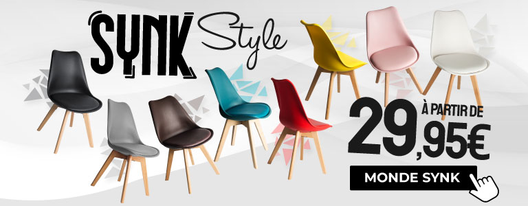 Découvrez notre style synk pour chaises et tabourets. Un style nordique qui rehausse complètement le style de votre maison