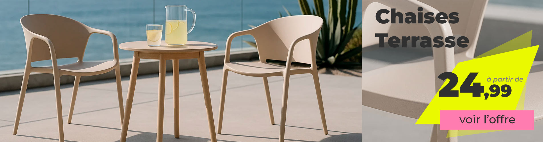Promotion Chaises da Terrasse - Cadeaux Miguel 